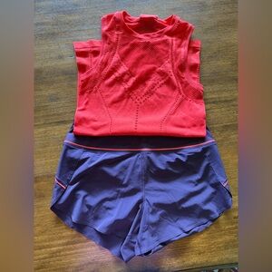 EUC Athleta tank & Run With It shorts (set, size S)